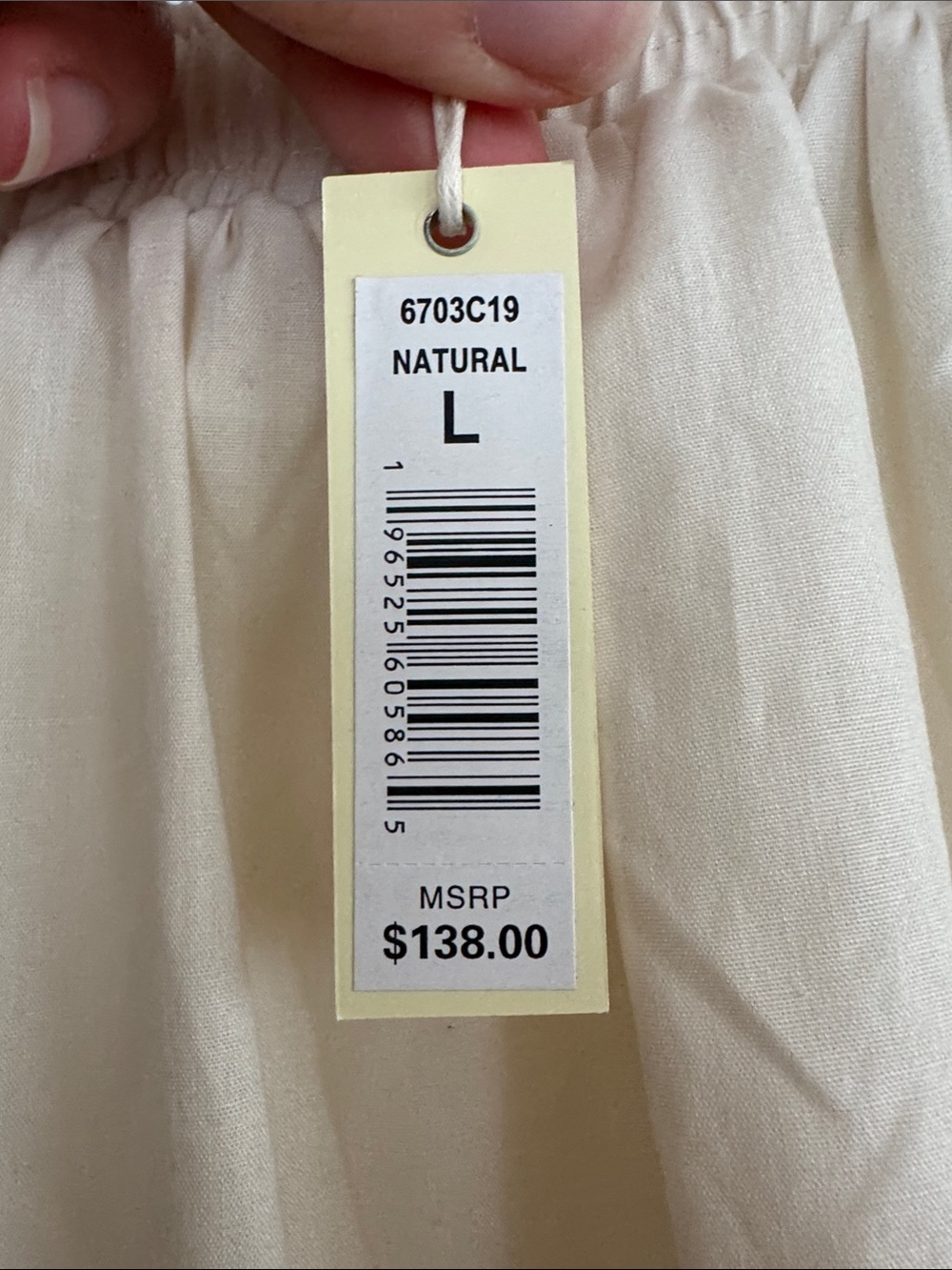 NWT Max Studio Cream Midi Gathered A-Line Skirt with Elastic Waist - Picture 7 of 8